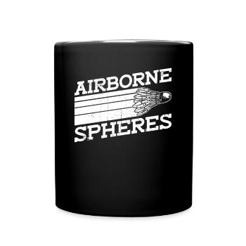 Balls in the air - Funny badminton - Full Colour Mug - black - Front