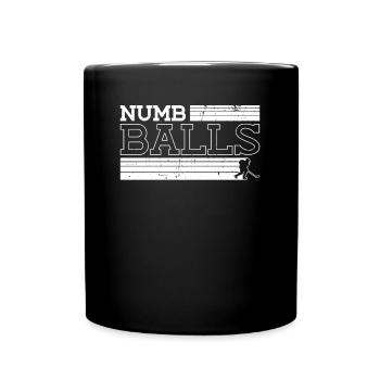 Taube Bälle - Lustiges Eishockey - Tasse einfarbig - Schwarz - Vorne