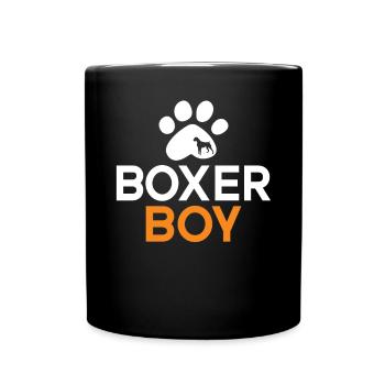 Boxer Hund Geschenke - Tasse einfarbig - Schwarz - Vorne