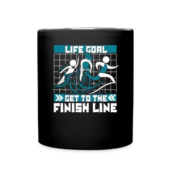 Objectif de vie Atteindre la ligne d’arrivée Entraînement Pro - Mug uni - noir - Devant