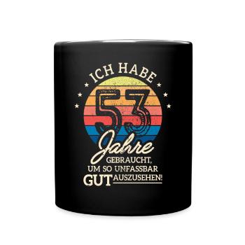 53. Geburtstag Geschenk Habe 53 Jahre Gebraucht - Tasse einfarbig - Schwarz - Vorne