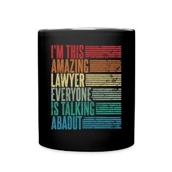 Vintage Rechtsanwalt Rechtsanwältin Geschenk Retro - Tasse einfarbig - Schwarz - Vorne