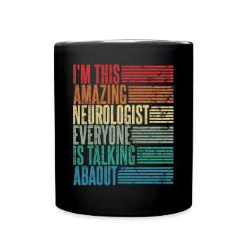 Vintage Neurologist Neurologist Gift Retro - Full Colour Mug - black - Front