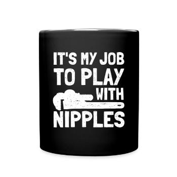 Funny Plumber Art pour hommes Femmes Steamfitter Plumbi - Mug uni - noir - Devant