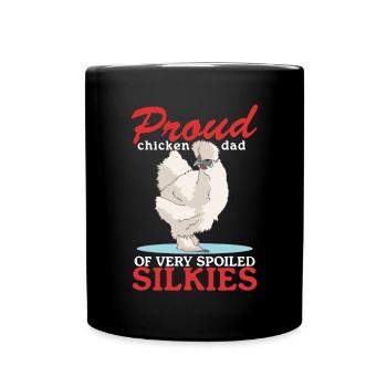 Silk Chicken Dad Chicken Silk Chickens Silkie Gift - Mug uni - noir - Devant