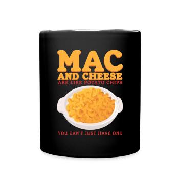 Macaroni au fromage et macaroni au fromage en cadeau - Mug uni - noir - Devant