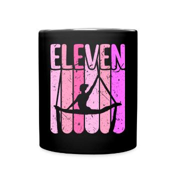 Aerialist 11. Geburtstag Aerial Silk Yoga - Tasse einfarbig - Schwarz - Vorne