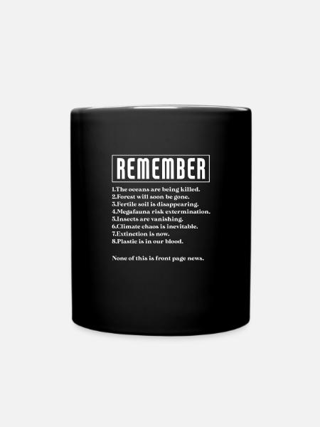 Klimawandel - Tasse einfarbig - Schwarz
