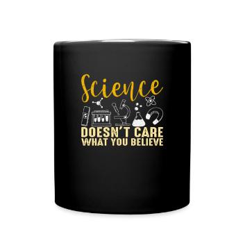Amoureux des sciences Chimie Biologie Physique Maths - Mug uni - noir - Devant