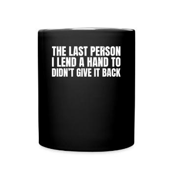 Amputated Hand Prosthesis Gift - Full Colour Mug - black - Front