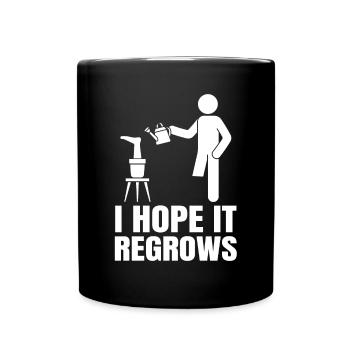 Amputiertes Bein Prothese Geschenk - Tasse einfarbig - Schwarz - Vorne