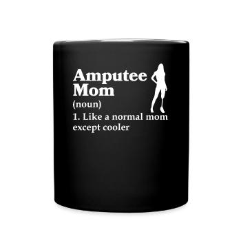 Amputiertes Bein Prothese Geschenk - Tasse einfarbig - Schwarz - Vorne