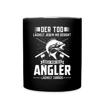 Angeln Fishing Fisher Angelrute Karpfen Rute Fisch - Tasse einfarbig - Schwarz - Vorne