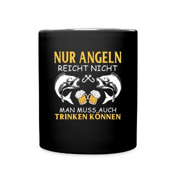 Angeln Fishing Fisher Angelrute Karpfen Rute Fisch - Tasse einfarbig - Schwarz - Vorne