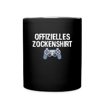 Zocken - Tasse einfarbig - Schwarz - Vorne