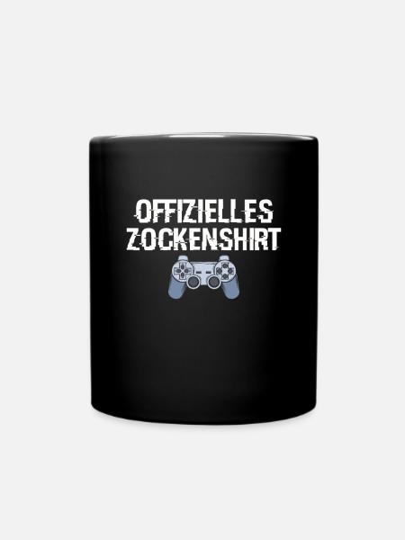 Zocken - Tasse einfarbig - Schwarz
