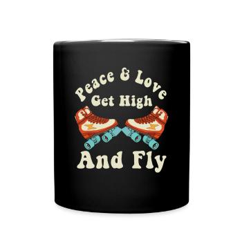 Patins à roulettes Patins à roues alignées Cadeau femme homme - Mug uni - noir - Devant