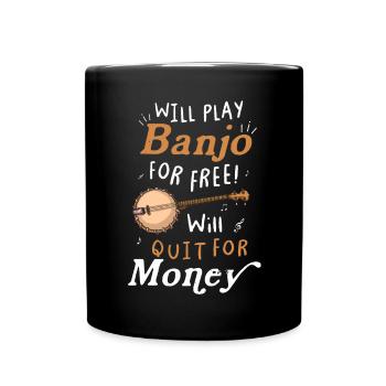 Banjo Shirts For Men Bluegrass Appalachia Folk - Full Colour Mug - black - Front