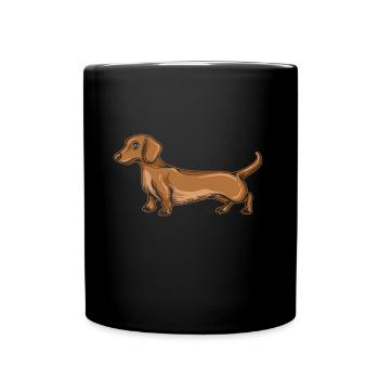 Teckel Cadeau Dixie Viennese Doxie Teckel - Mug uni - noir - Devant