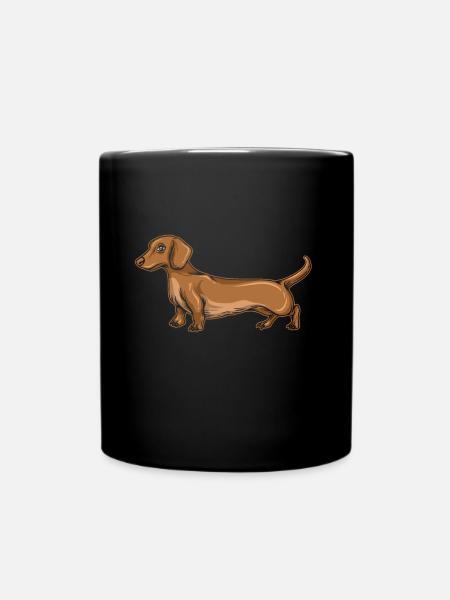 Dachshund Gift Dixie Viennese Doxie Dachshund - Full Colour Mug - black
