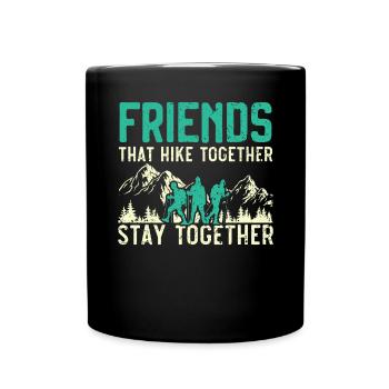 Hiking Couple Hiking Buddy Mountain Climbing Hiker - Full Colour Mug - black - Front
