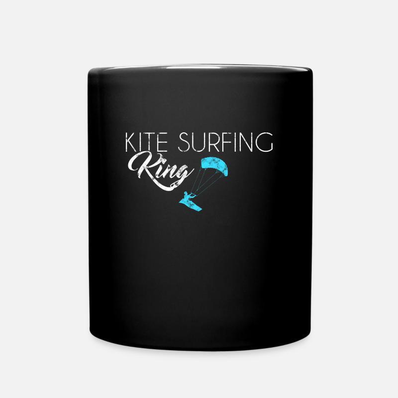 Kite Surfing King - Tasse einfarbig - Schwarz