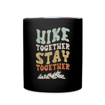 Wandern Paar Wandern Kumpel Bergsteigen Wanderer - Tasse einfarbig - Schwarz - Vorne