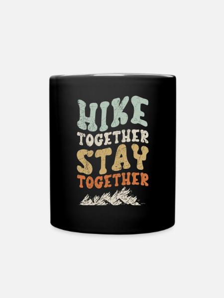 Randonnée Couple Randonnée Buddy Mountain Climbing Hiker - Mug uni - noir