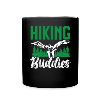 Wandern Paar Wandern Kumpel Bergsteigen Wanderer - Tasse einfarbig - Schwarz - Vorne