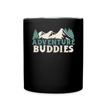 Wandern Paar Wandern Kumpel Bergsteigen Wanderer - Tasse einfarbig - Schwarz - Vorne