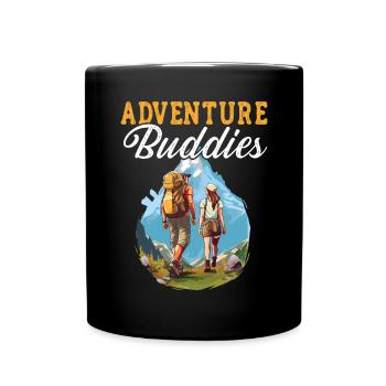Wandern Paar Wandern Kumpel Bergsteigen Wanderer - Tasse einfarbig - Schwarz - Vorne