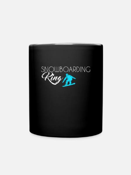 Snowboarding King - Tasse einfarbig - Schwarz