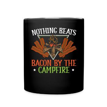 Camping And Bacon Meat Camp Camper I Love Bacon - Full Colour Mug - black - Front