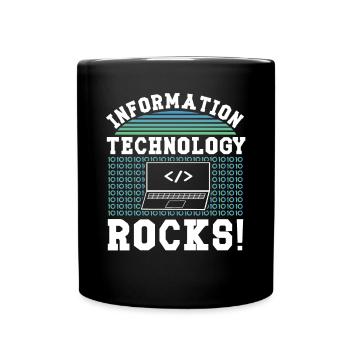 Softwareentwickler Information Technology Rocks - Tasse einfarbig - Schwarz - Vorne