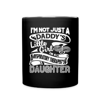 Proud Respiratory Therapist's Daughter - Full Colour Mug - black - Front