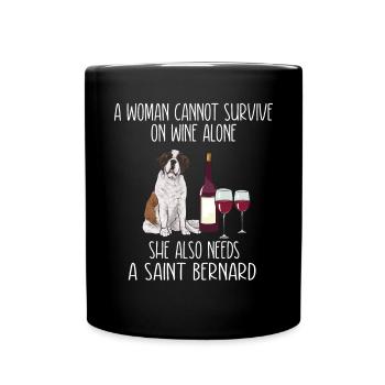 Saint-Bernard Chien Saint-Bernard - Mug uni - noir - Devant