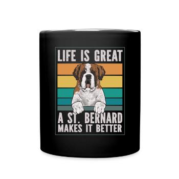 St. Bernard St. Bernard Dog Dog - Full Colour Mug - black - Front
