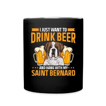St. Bernard St. Bernard Dog Dog - Full Colour Mug - black - Front