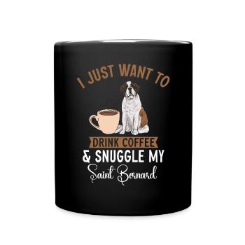 St. Bernard St. Bernard Dog Dog - Full Colour Mug - black - Front
