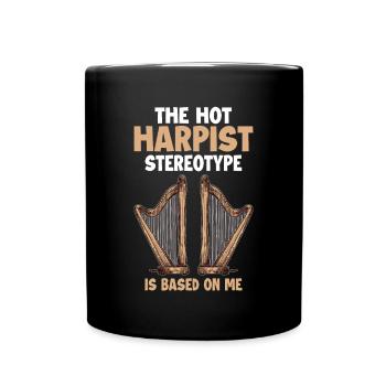 Le stéréotype du harpiste est basé sur moi Musique de harpe - Mug uni - noir - Devant