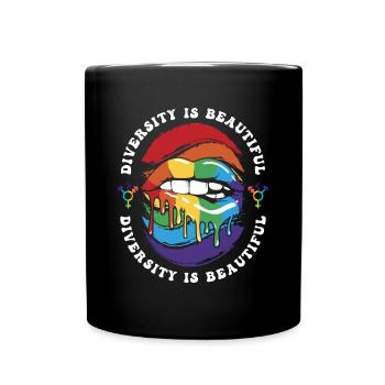 Cadeau de chemise LGBTQ+ Mois LGBT - Mug uni - noir - Devant