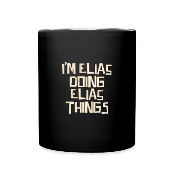 I'm Elias doing Elias things - Full Colour Mug - black - Front