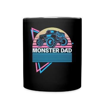 Monster Truck Papa Rétro - Mug uni - noir - Devant