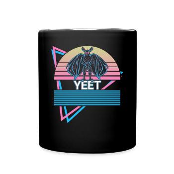 Mothman Crypto Cryptozoology Retro - Full Colour Mug - black - Front