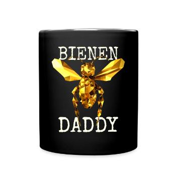 Bienen Daddy Honig Bienenzüchter Papa Vatertag Dad - Tasse einfarbig - Schwarz - Vorne