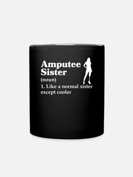 Amputiertes Bein Prothese Geschenk - Tasse einfarbig - Schwarz