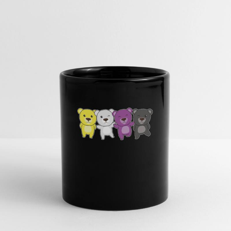 Nonbinary Monkey Flag Pride LGBTQ Cute Monkey Full Colour Mug
