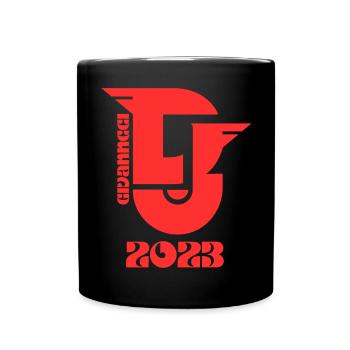 Logo rétro grand rouge 2026 - Mug uni - noir - Devant
