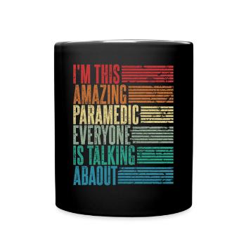 Vintage Paramedic Paramedic Gift Retro - Full Colour Mug - black - Front