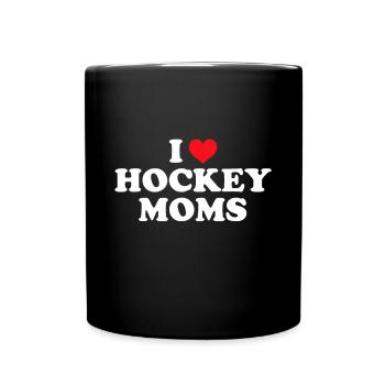J’adore le design amusant des mamans de hockey - Mug uni - noir - Devant